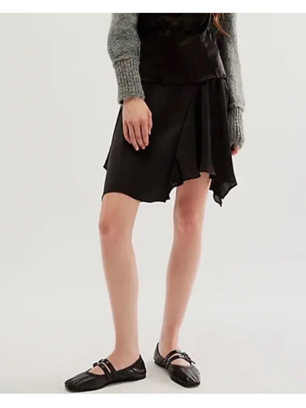 Free People Slim Shine asymmetrical A-line mini skirt Size 4